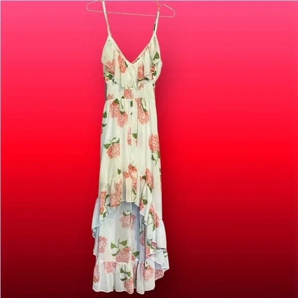 Heart & Soul White Floral High Low Dress XS - Picture 4 of 9